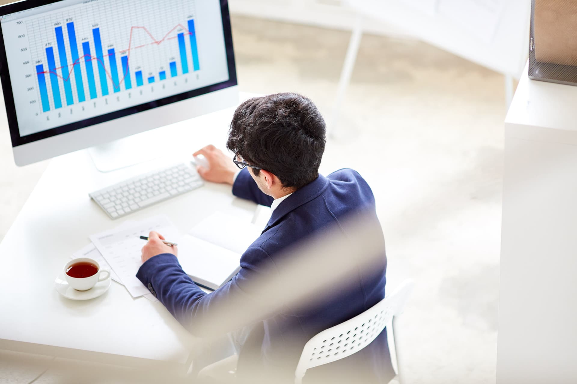 Hero background of stock market data