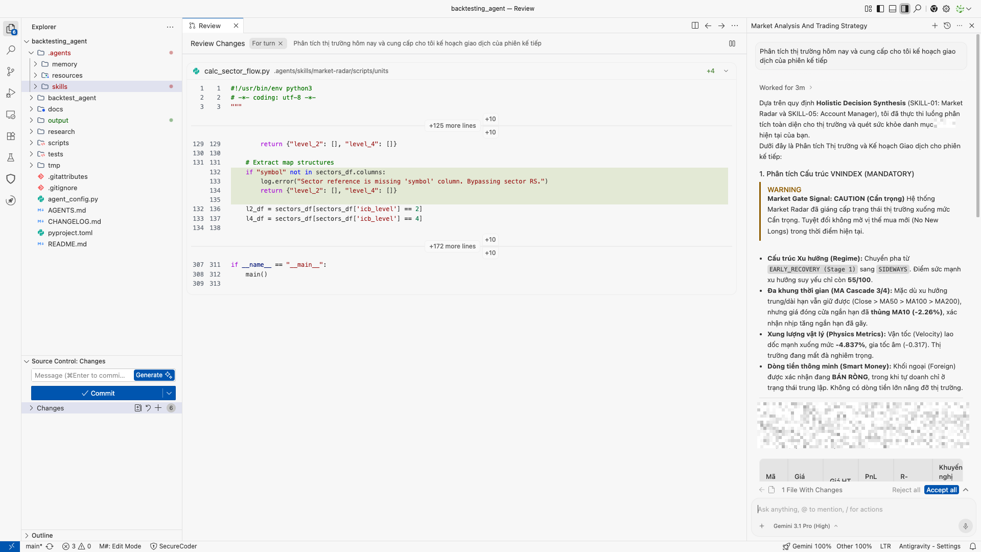 Hình 2: Minh hoạ giao diện làm việc với Google Antigravity IDE để kiểm soát hoàn toàn dự án