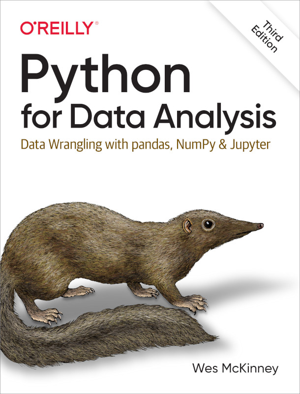 Bìa cuốn sách Python for Data Analysis 3rd Edition của Wes McKinney